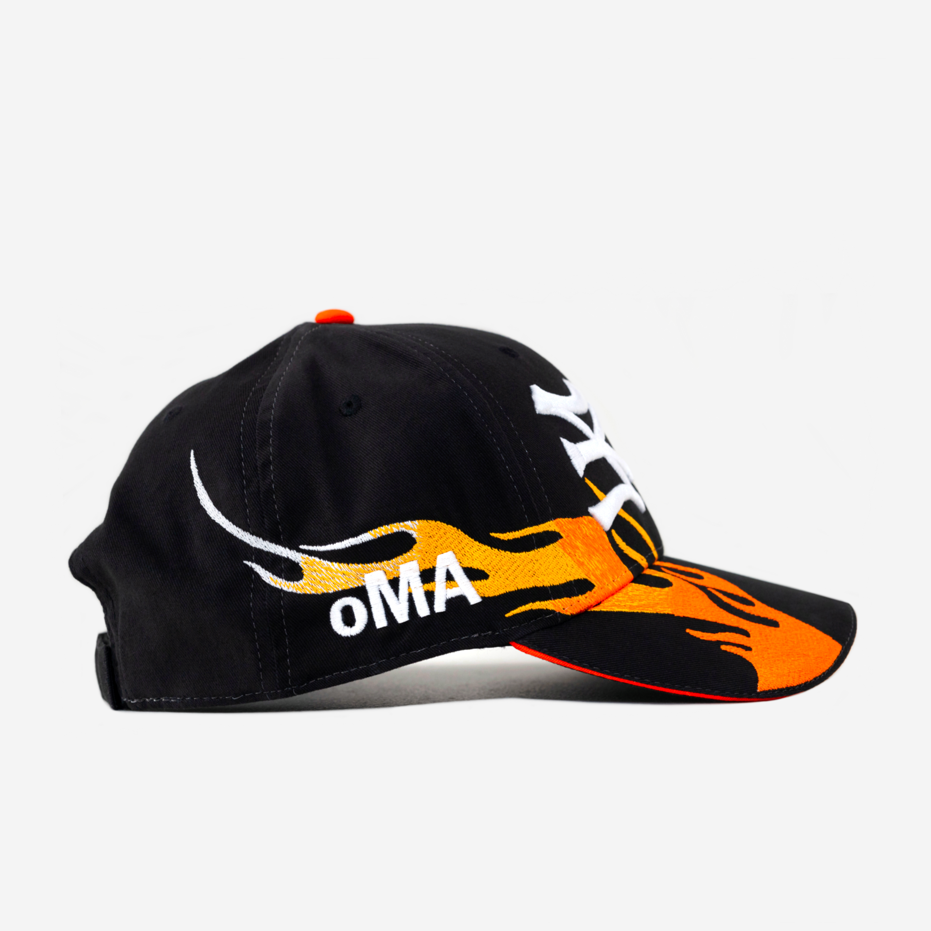 NY NY FLAME HAT (BLK/ORG)