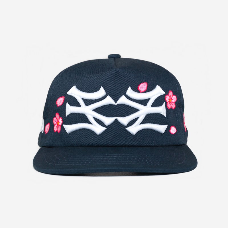 NY NY CHERRY BLOSSOM HAT (BLUE)