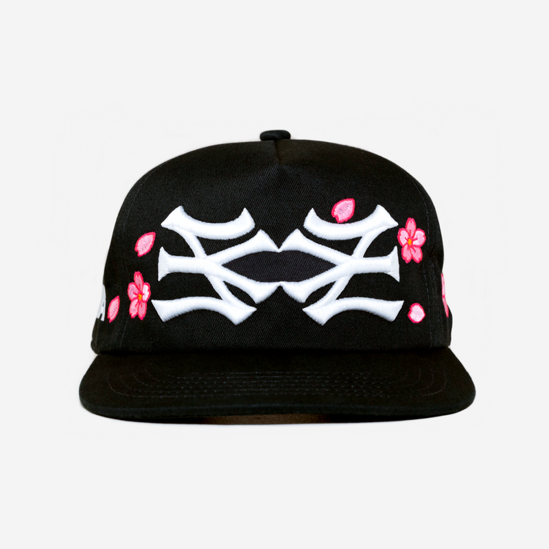 NY NY CHERRY BLOSSOM HAT (BLACK)
