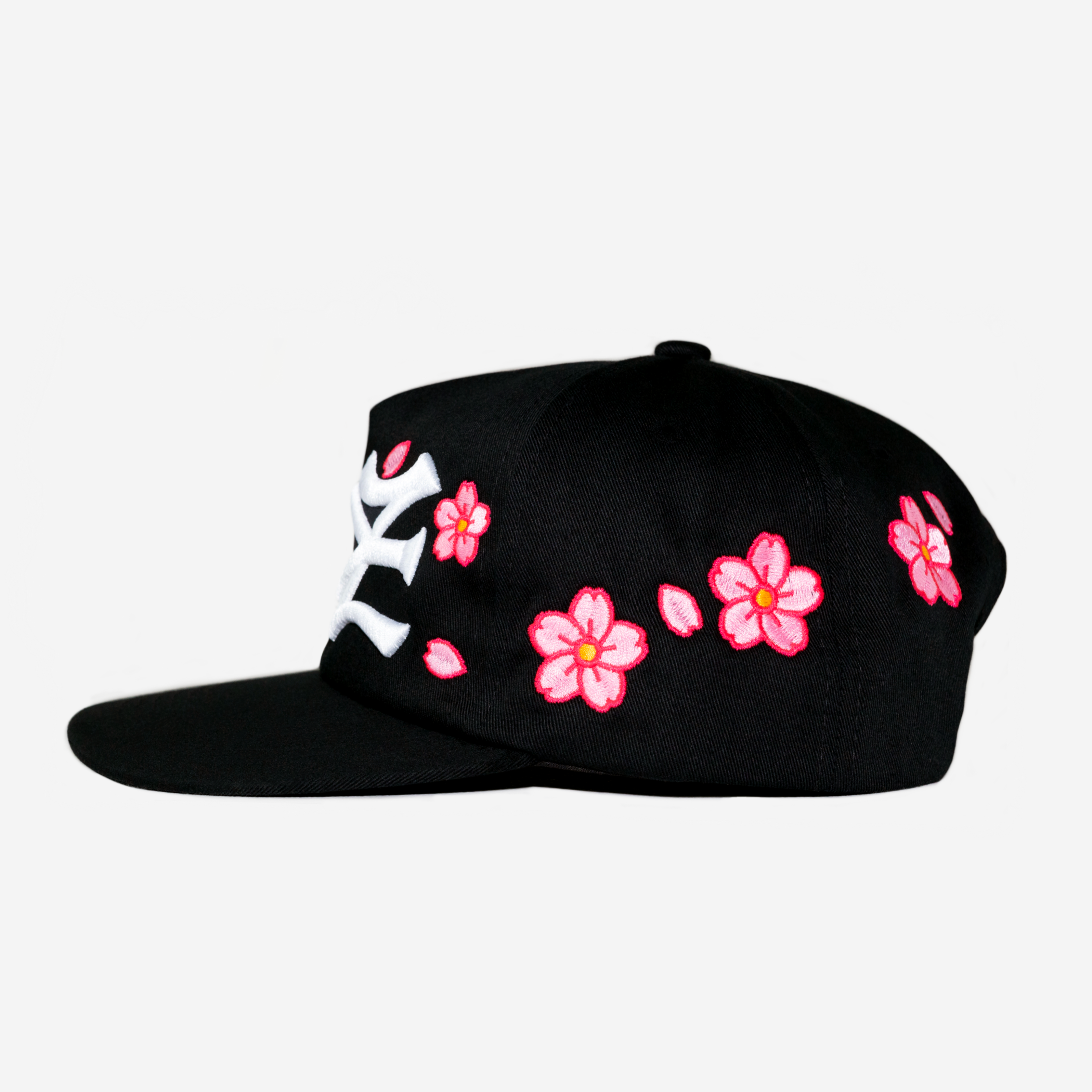 NY NY CHERRY BLOSSOM HAT (BLACK)